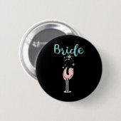 Bruid - Schattige Flamingo Bachelorette Bruidsfees Ronde Button 5,7 Cm (Voorkant /achterkant)