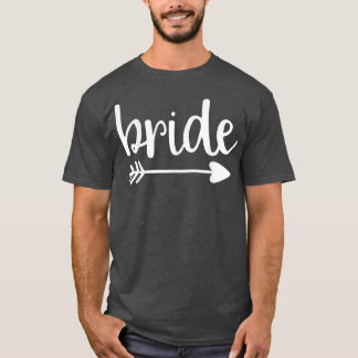 Bruid Schattige Pijl Grappig Huwelijksfeest En Vri T-shirt