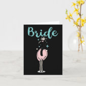 Bruid - Schattigee Flamingo Bachelorette Bruidsfee Kaart (Gele Bloem)