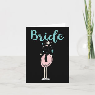 Bruid - Schattigee Flamingo Bachelorette Bruidsfee Kaart