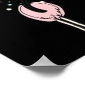 Bruid - Schattigee Flamingo Bachelorette Bruidsfee Poster (Hoek)