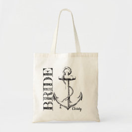 Bruid Schets Anker met Monogram | CANVAS TAS