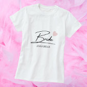 Bruid Script Aangepaste Naam  T-shirt