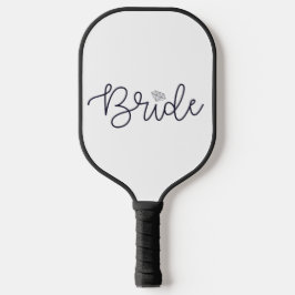 Bruid Script Diamond Modern Trendy  Pickleball Paddle