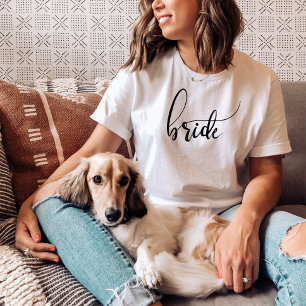 Bruid Script Moderne minimalistische namen T-shirt