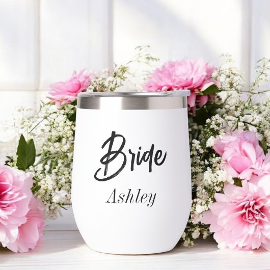 Bruid Script Zwart Wit Bruiloft