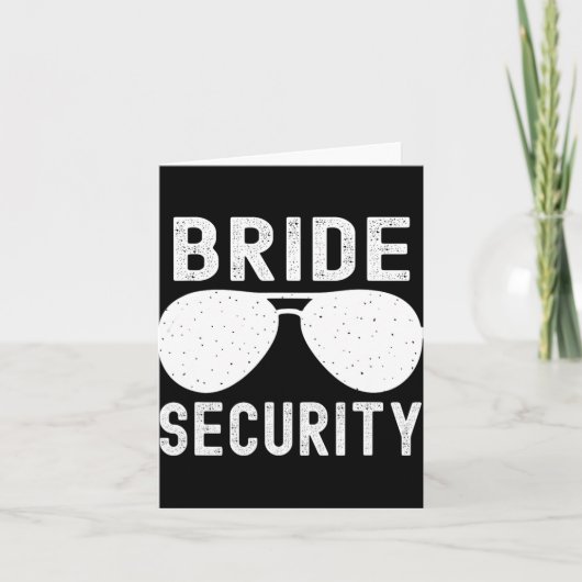 Bruid Security Grappig Huwelijk Bachelorette Party Kaart (Voorkant)