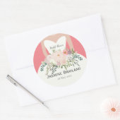 Bruid silhouet bruidsmeisjesfeest ronde sticker (Envelop)