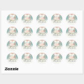 Bruid silhouet bruiloft feest ronde sticker (Vel)