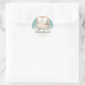 Bruid silhouet bruiloft feest ronde sticker (Tas)