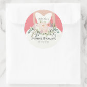 Bruid silhouet bruiloft ronde sticker (Tas)