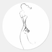 Bruid Silhouette Clipart Bruiloft Stickers (Voorkant)