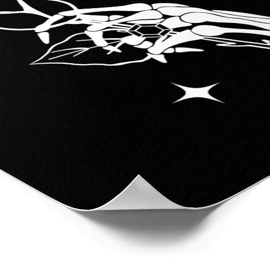 Bruid Skelet Hand Trouwen Halloween Koppels Overee Poster (Hoek)