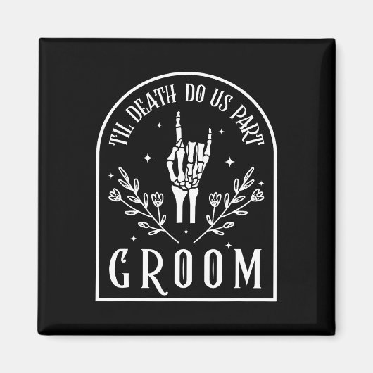 Bruid Skeleton Gothic Halloween Verloving Wedding Magneet (Voorkant)