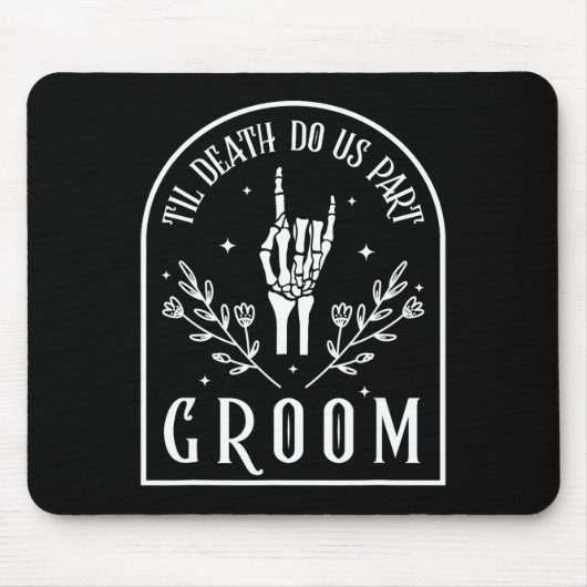 Bruid Skeleton Gothic Halloween Verloving Wedding Muismat (Voorkant)