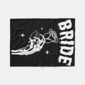 Bruid Skeleton Hand Wedding Halloween Paren Match Fleece Deken (Voorkant (Horizontaal))