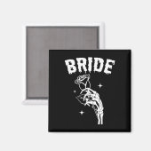 Bruid Skeleton Hand Wedding Halloween Paren Match Magneet (Voorkant / Achterkant)