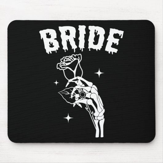 Bruid Skeleton Hand Wedding Halloween Paren Match Muismat (Voorkant)