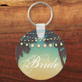 Bruid Sleutelhanger Beach Sunset Palm Trees String (Voorkant)