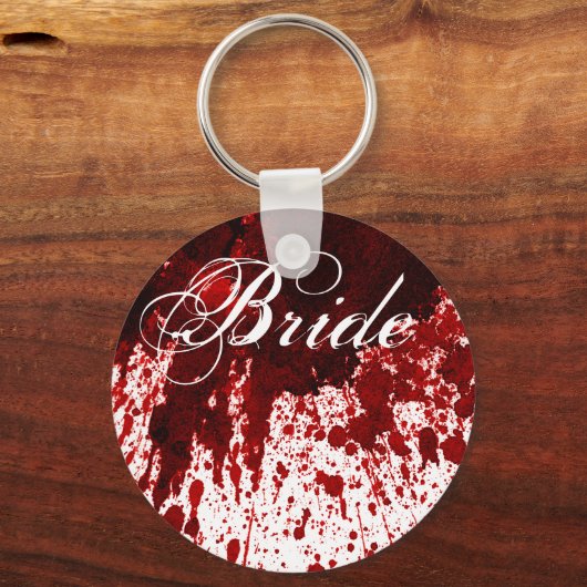 Bruid Sleutelhanger Bloed Splatter Vampier Gothic  (Voorkant)