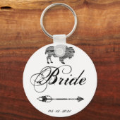 Bruid Sleutelhanger Boho Buffalo Tribal Pattern Bo (Voorkant)
