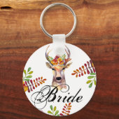 Bruid Sleutelhanger boho hert Buck Head Browning B (Voorkant)