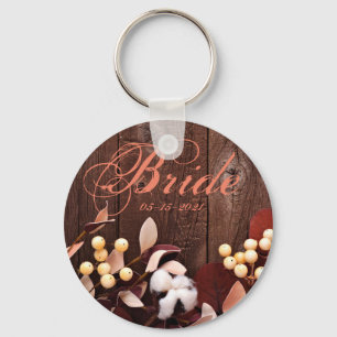 Bruid Sleutelhanger Cotton Branch op Dark Wood Ste