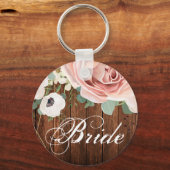 Bruid Sleutelhanger geometrische tuin Roos schuur  (Voorkant)