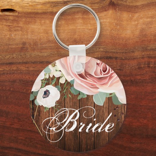 Bruid Sleutelhanger geometrische tuin Roos schuur  (Voorkant)