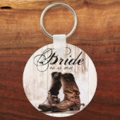 Bruid Sleutelhanger laarzen land rustiek western d (Voorkant)