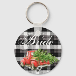 Bruid Sleutelhanger XMAS Truck Baffalo Plaid Chris