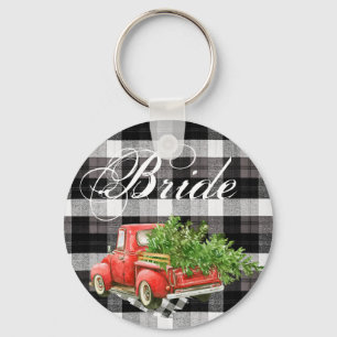 Bruid Sleutelhanger XMAS Truck Baffalo Plaid Chris