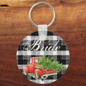 Bruid Sleutelhanger XMAS Truck Baffalo Plaid Chris (Voorkant)