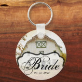 Bruid Sleutelhanger Zonsondergang Schuur Land Rust (Voorkant)