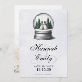 Bruid Sneeuwbol Save The Date