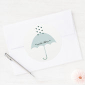 BRUID Sprinkle Love Turquoise Blauwe Tiara Feest Ronde Sticker (Envelop)