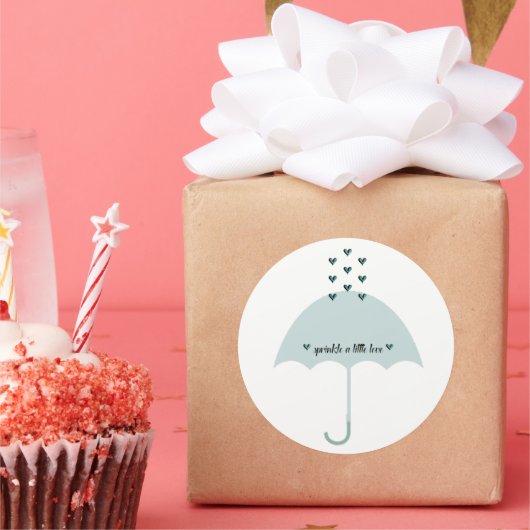 BRUID Sprinkle Love Turquoise Blauwe Tiara Feest Ronde Sticker (Feest)