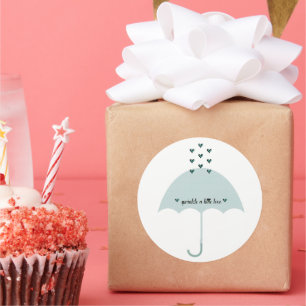 BRUID Sprinkle Love Turquoise Tiara Feest Ronde Sticker