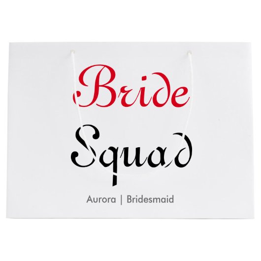 Bruid Squad Bachelorette Party Bruidsmeisje Groot Cadeauzakje (Voorkant)