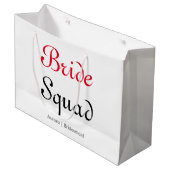 Bruid Squad Bachelorette Party Bruidsmeisje Groot Cadeauzakje (Voorkant Gekanteld)