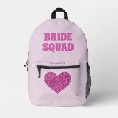 bruid squad bruidsmeisje roze bedrukte rugzak (Voorkant)