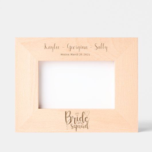 Bruid Squad Bruidsmeisjes Gegraveerde Lijstjes (Voorkant)