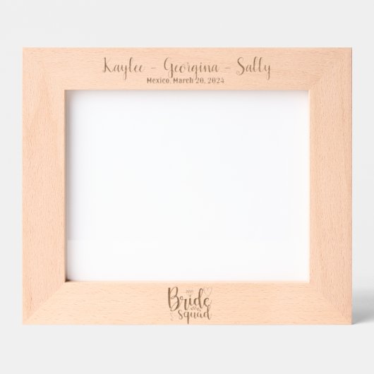 Bruid Squad Bruidsmeisjes Gegraveerde Lijstjes (Voorkant)
