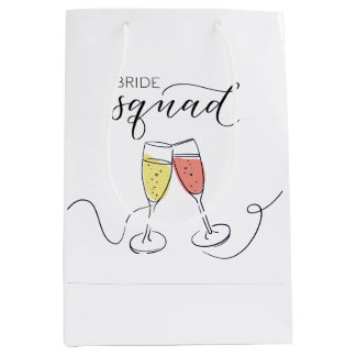 Bruid Squad Champagne Toast Gift Bag Medium Cadeauzakje