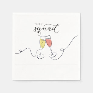 Bruid Squad Champagne Toast Servetten
