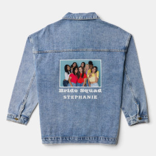 Bruid Squad Foto Naam Bachelorette Denim Jacket