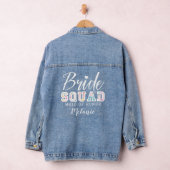 Bruid Squad Fun Varsity Huwelijkspartij Aangepaste Denim Jacket (Hangar)