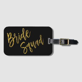 Bruid Squad Goud Folie Bagage Label