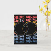 Bruid Squad Groovy Bruidsfeest Bruidsmeisje Kaart (Gele Bloem)