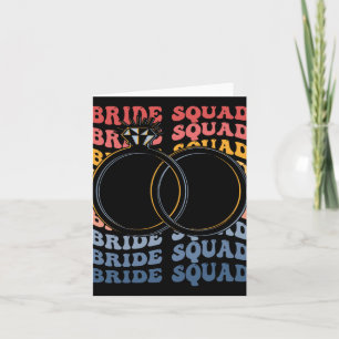 Bruid Squad Groovy Bruidsfeest Bruidsmeisje Kaart